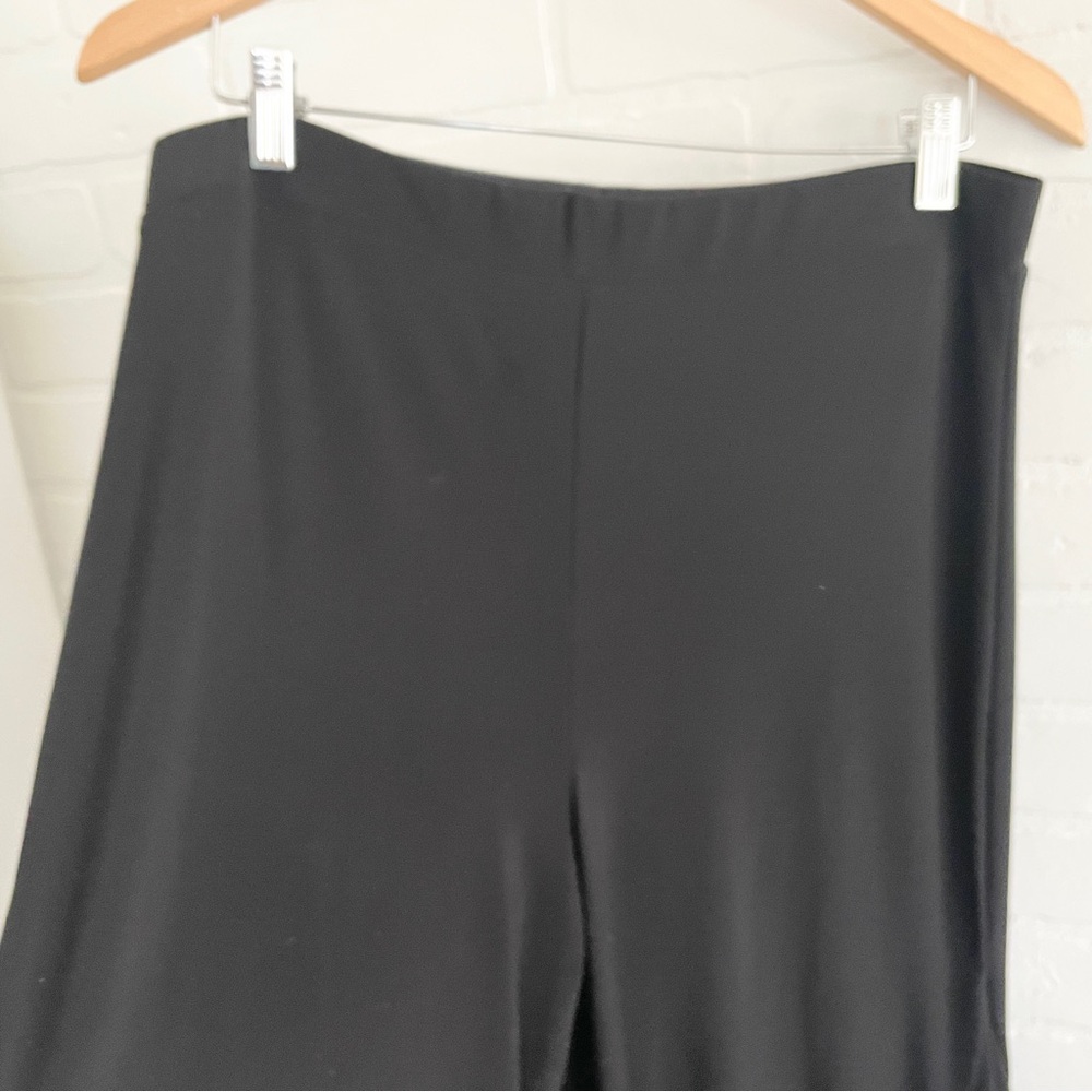 JOSEPH RIBKOFF Asymmetric Overlay Fluid Wide Leg Capri Pants Architectural M/L - Picture 9 of 11